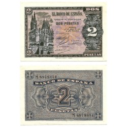 Estado Español. 1938. 2 Pesetas (EBC) Serie M