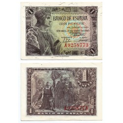 Estado Español. 1943. 1 Peseta (EBC) Serie A