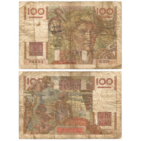 (128d) Francia. 1953. 100 Francs (BC/BC-)