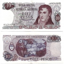 (295) Argentina. 1973-73. 10 Pesos (EBC)