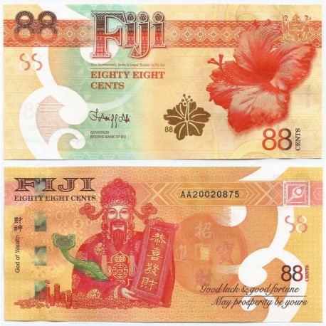 (W123) Fiji. 2022. 88 Cents (SC)