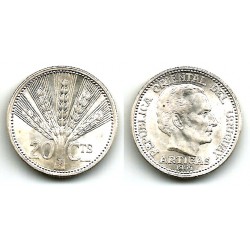 (36) Uruguay. 1954. 20 Centesimos (EBC+) (Plata)
