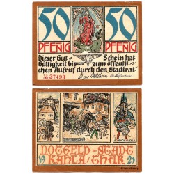 Kahla (Turingia). 1921. 50 Pfennig (EBC)