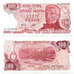 (302a) Argentina. 1976-78. 100 Pesos (EBC+)