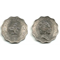 (60) Hong Kong. 1987. 2 Dollars (EBC)