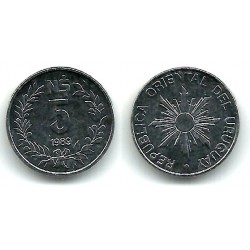 (92) Uruguay. 1989. 5 Nuevos Pesos (SC)
