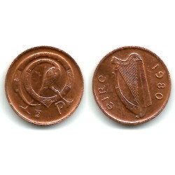 (19) Irlanda. 1980. ½ Penny (MBC)