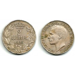 (6) Yugoslavia. 1925. 2 Dinara (BC/BC+)