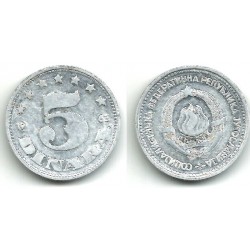 (38) Yugoslavia. 1963. 5 Dinara (EBC)