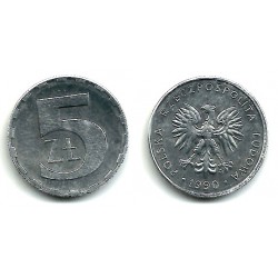 (Y81.3) Polonia. 1990. 5 Zlotych (SC)