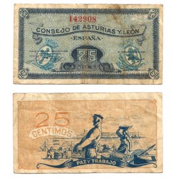 Consejo de Austrias y León. 1936. 25 Céntimos (BC)