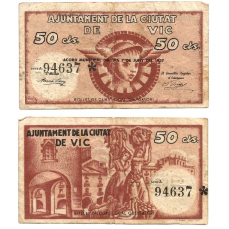 Vic. 1937. 50 Céntimos (BC)
