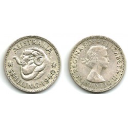 (59) Australia. 1960. 1 Shilling (MBC) (Plata)