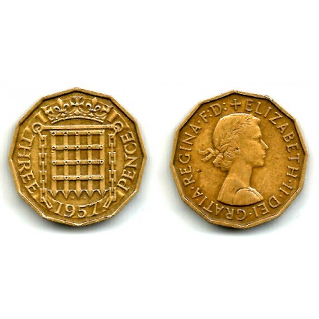 (900) Gran Bretaña. 1957. 3 Pence (MBC)