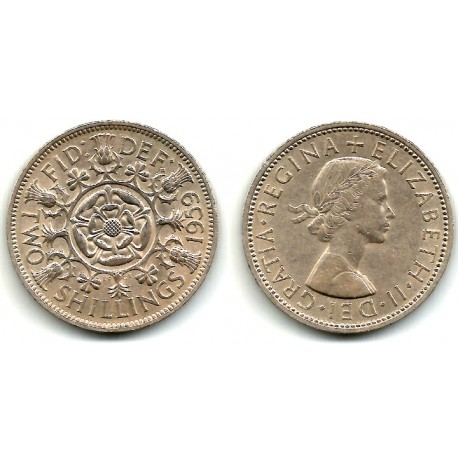 (906) Gran Bretaña. 1959. 2 Shillings (MBC)