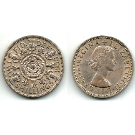 (906) Gran Bretaña. 1958. 2 Shillings (MBC-)