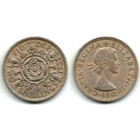 (906) Gran Bretaña. 1955. 2 Shillings (MBC-)