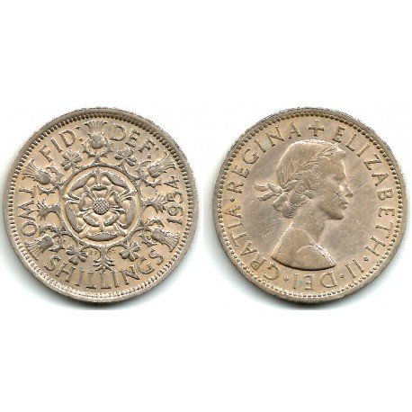 (906) Gran Bretaña. 1954. 2 Shillings (MBC-)