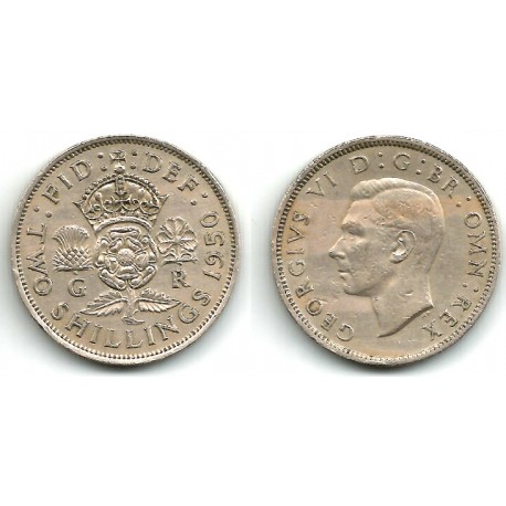 (878) Gran Bretaña. 1950. 2 Shillings (BC)