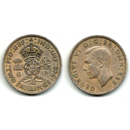 (865) Gran Bretaña. 1948. 2 Shillings (BC+)
