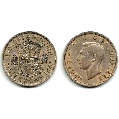 (866) Gran Bretaña. 1947. Half Crown (BC+)