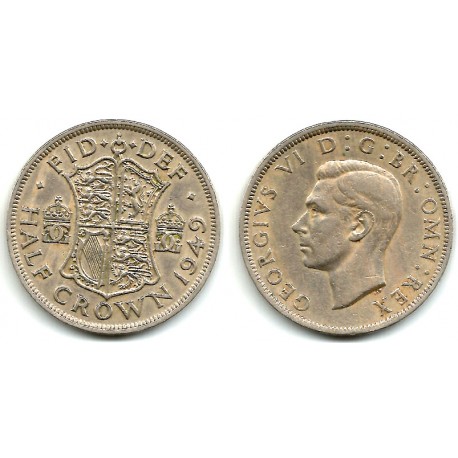 (879) Gran Bretaña. 1949. Half Crown (BC+)