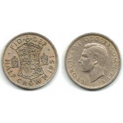 (879) Gran Bretaña. 1951. Half Crown (BC+)