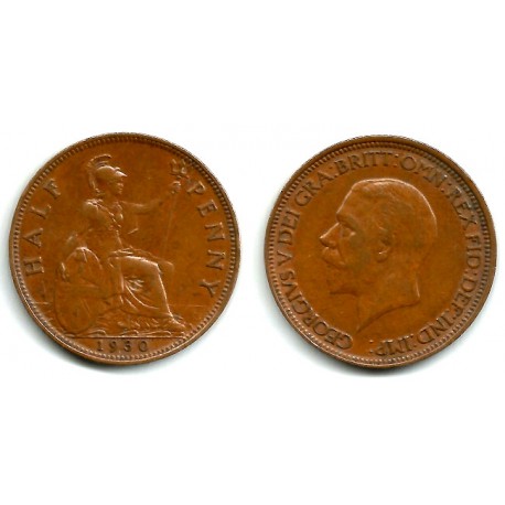 (837) Gran Bretaña. 1930. Half Penny (MBC+)