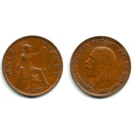 (837) Gran Bretaña. 1928. Half Penny (MBC)
