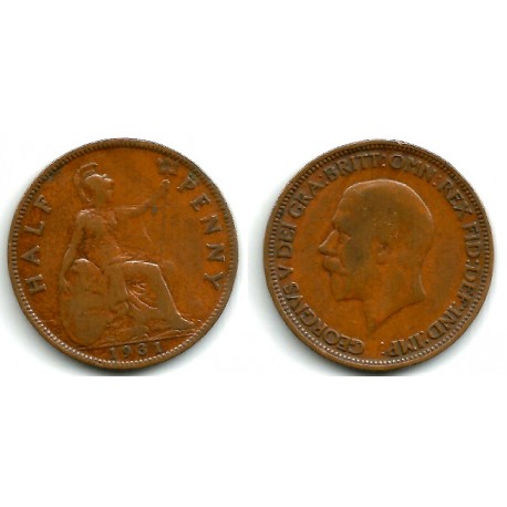 (837) Gran Bretaña. 1931. Half Penny (BC)