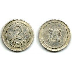Balneario Mondariz. 2 Pesetas (MBC)