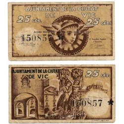 Vic. 1937. 25 Céntimos (BC)