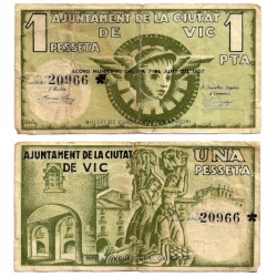 Vic. 1937. 1 Peseta (BC) Leves roturas