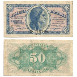 España (II República). 1937. 50 Céntimos (MBC) Serie B