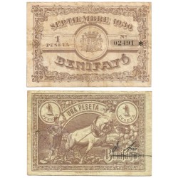 Benifayó. 1937. 1 Peseta (MBC)