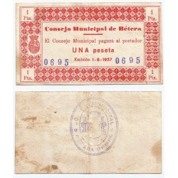 Bétera. 1937. 1 Peseta (EBC-)