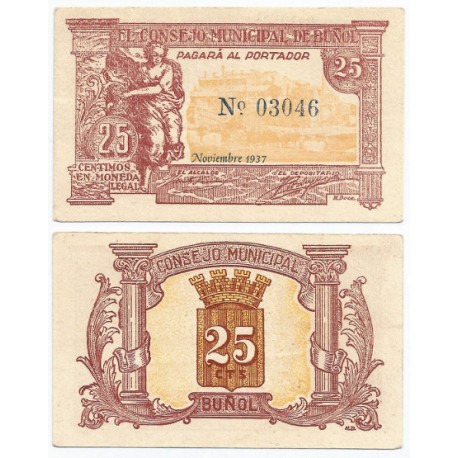 Buñol. 1937. 25 Céntimos (SC)