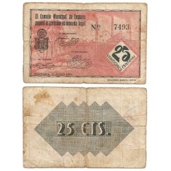 Enguera. 1937. 25 Céntimos (MBC-)