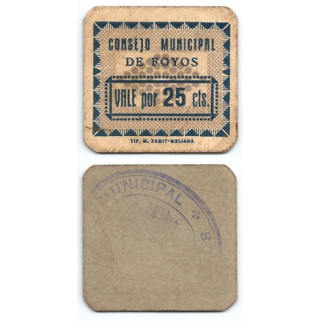 Foyos. 1937. 25 Céntimos (SC-)