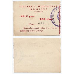Manises. 1937. 2 Pesetas (EBC)
