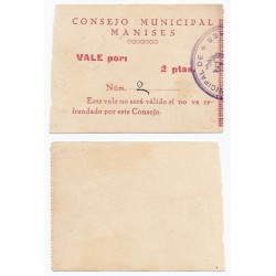 Manises. 1937. 2 Pesetas (EBC)