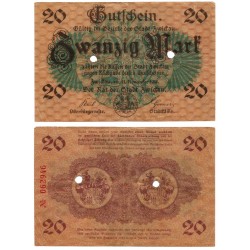 Zwickau (Sajonia). 1918. 20 Mark (BC+) Rotura