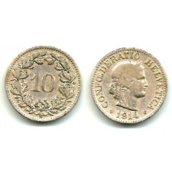 (26) Suiza. 1914. 10 Rappen (BC+)