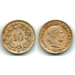 (27) Suiza. 1922. 10 Rappen (BC+)