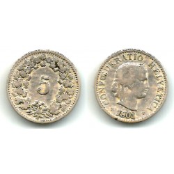 (26) Suiza. 1901. 5 Rappen (BC)
