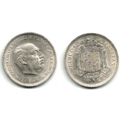 Estado Español. 1949*(19-50). 5 Pesetas (MBC+)