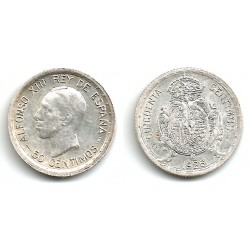 Alfonso XIII. 1926. 50 Céntimos (MBC+) (Plata) Ceca de Madrid PC-S