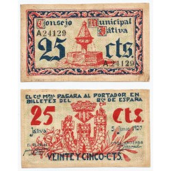 Játiva. 1937. 25 Céntimos (SC-)