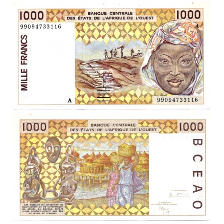 (111Ai) Estados África Oeste. 1999. 1000 Francs (SC-)