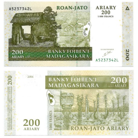 (87a) Madagascar. 2004. 200 Ariary (SC)